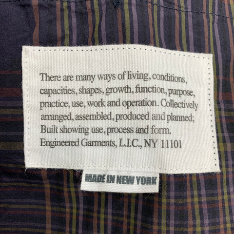 ENGINEERED GARMENTS Size M  Brown & Olive Plaid Cotton / Nylon Sport Coat