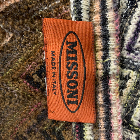 MISSONI Size 10 Multi-Color Wool Blend Knitted Dress Top