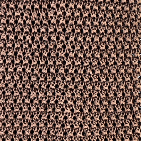 NEW & LINGWOOD Chocolate Brown Silk Textured Knit Tie