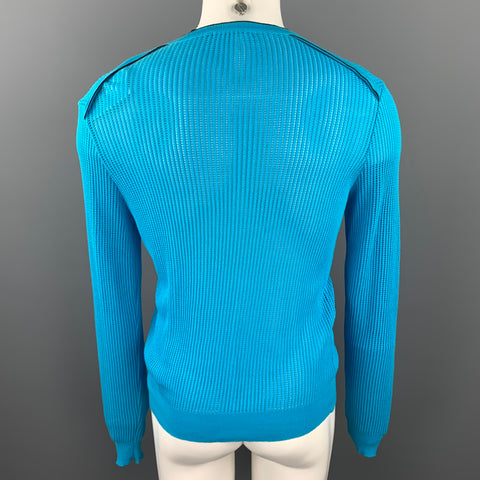 COLLECTION CALVIN KLEIN Taille XS Pull à col rond en coton Aqua Mesh