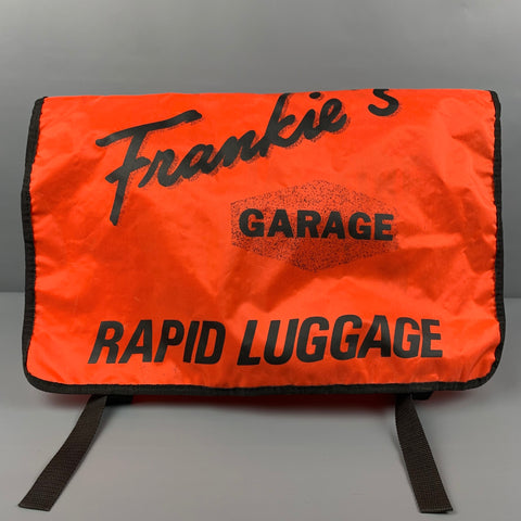 FRANKIE'S GARAGE Sac messager en nylon imprimé noir orange