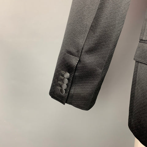 DOLCE & GABBANA Size 42 Black Silk Blend Notch Lapel Sport Coat