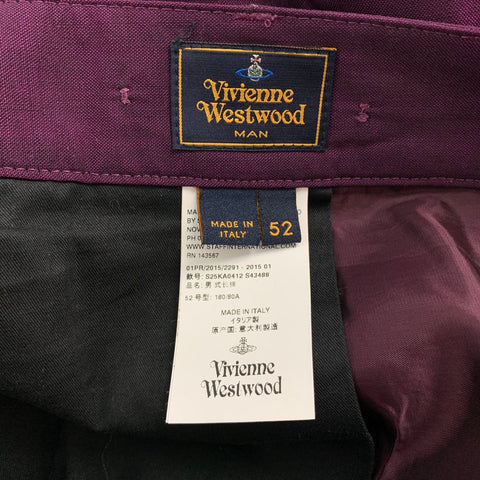 VIVIENNE WESTWOOD MAN Size 38 Purple Wool Short Sleeve Regular Fit 3 Piece Suit