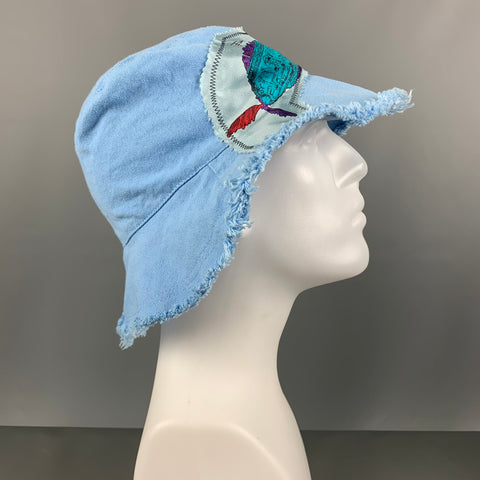 RESPOKE Size One Size Blue Aplique Canvas Hats