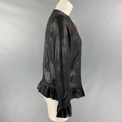 JEFF GALLAMO Talla M Chaqueta Poliéster y Elastano Negra