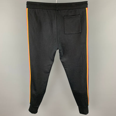 PAUL SMITH Size L Black Cotton Sweatpants Casual Pants