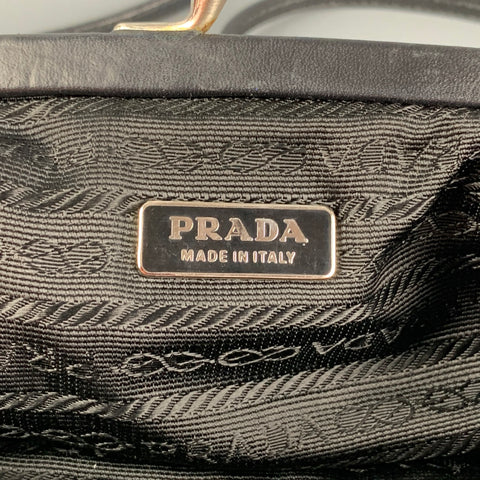 PRADA Mini sac à main bandoulière en nylon noir
