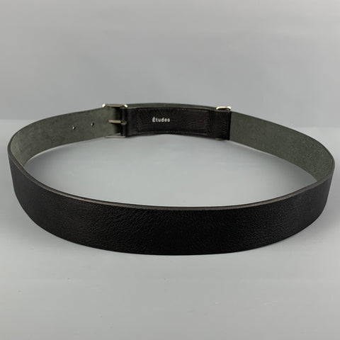 ETUDES Size M Black Leather Belt