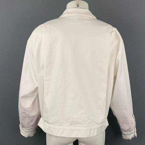 WILLY CHAVARRIA Chest Size L Size L White Cotton Zip Up Jacket