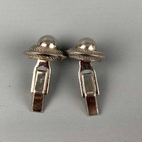 VINTAGE Silver Textured Cuff Links