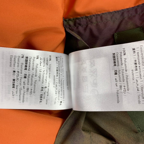 VALENTINO Size 38 Olive Brown Cream Tie Dye Polyamide Jacket