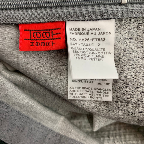HEART HAAT by ISSEY MIYAKE Size M Grey & Charcoal Cotton Blend Ombre Dress