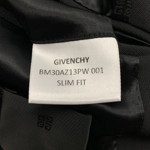 GIVENCHY Size 40 Black Notch Lapel Slim Fit Sport Coat