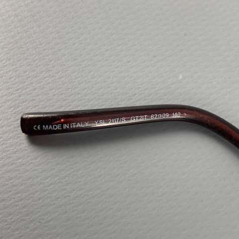 YVES SAINT LAURENT Lunettes de soleil en métal argenté noir
