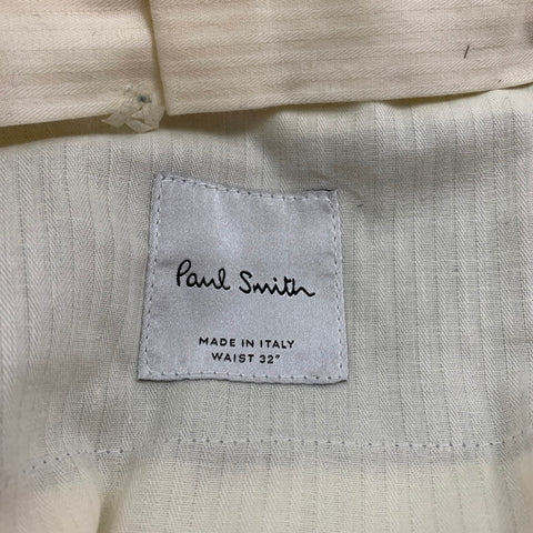 PAUL SMITH Soho Fit Size 40 Regular Light Gray Heather Wool Notch Lapel Suit