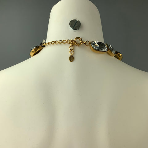 JUICY COUTURE Collar de piedras preciosas grandes en tono dorado
