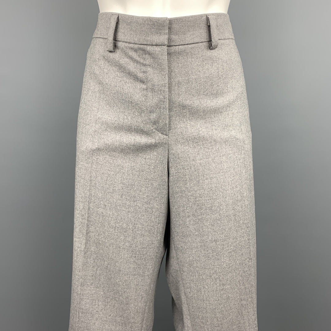 GIORGIO ARMANI Size 16 Grey Virgin Wool Blend Dress Pants