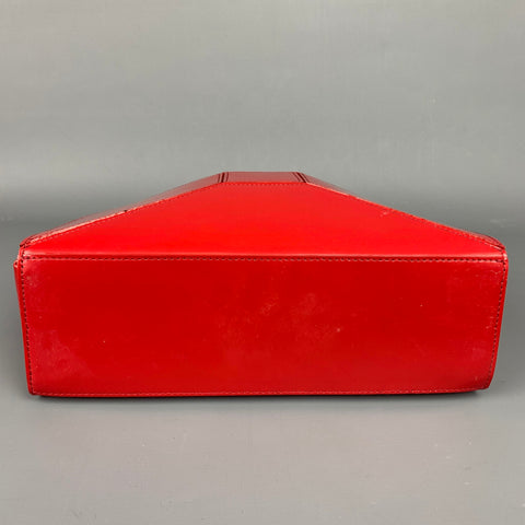 JUNYA WATANABE Red Leather Silver Tone Hardware Handbag