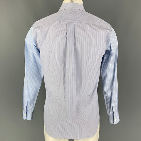 COMME des GARCONS HOMME DEUX Size S Blue White Black Mixed Patterns Long Sleeve Shirt