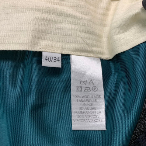 PAUL SMITH Taille 40 Costume simple boutonnage en laine marine