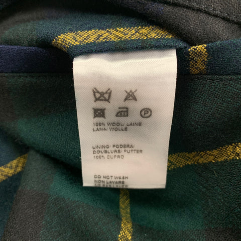 PAUL SMITH Size 42 Regular Navy Green Plaid Wool Notch Lapel Suit