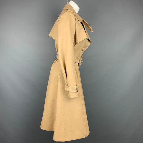 BOUCHRA JARRAR Taille 2 Trench-coat ceinturé en coton mélangé beige