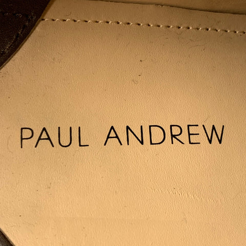 PAUL ANDREW Size 10 Brown Black Antique Leather Lace Up Shoes