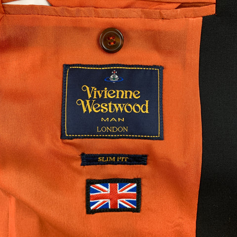 VIVIENNE WESTWOOD MAN James Size 40 Black Wool Notch Lapel Suit