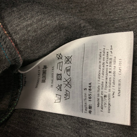 VALENTINO Taille S Pull boxy surdimensionné en coton imprimé chevron multicolore
