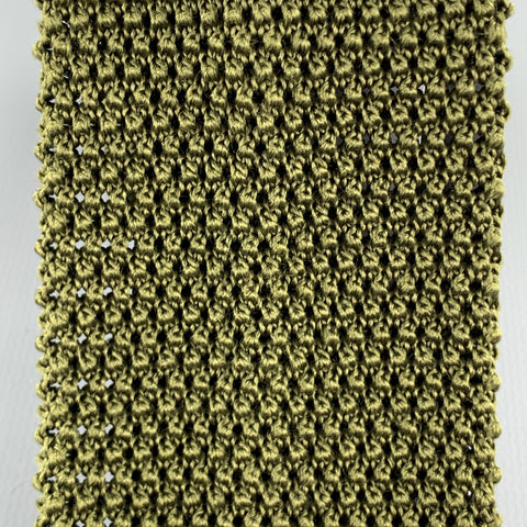 BUDD Olive Green Silk Textured Knit Tie