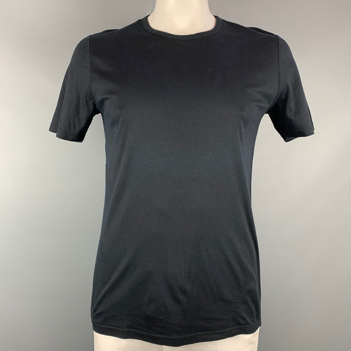HELMUT LANG Size L Black Cotton Short Sleeve T-shirt