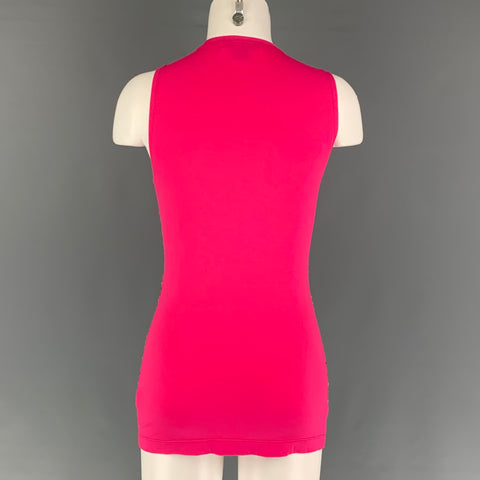 ST. JOHN Size S Pink Viscose Beaded Sleeveless Dress Top