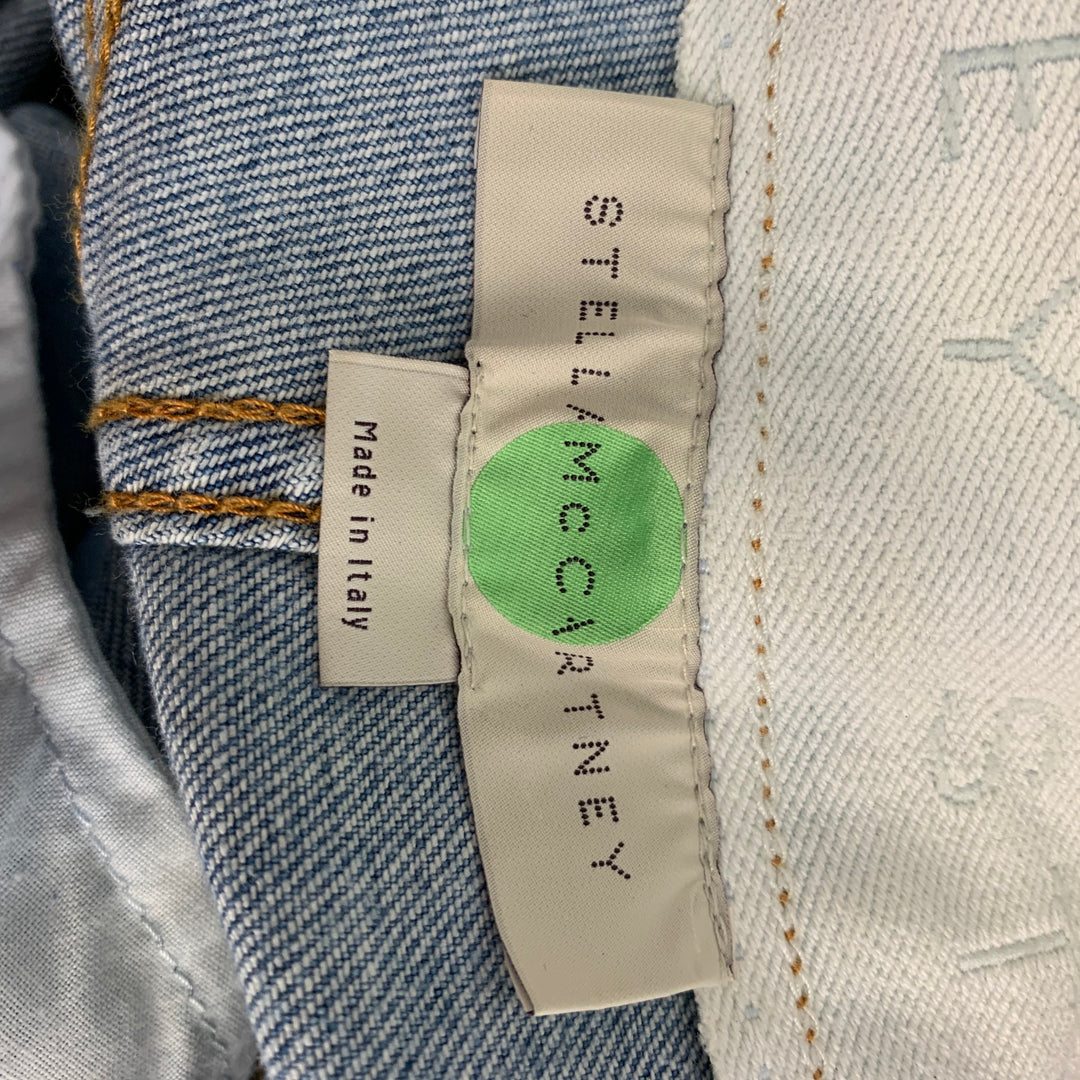 STELLA McCARTNEY Size 27 Light Blue Cotton Washed Shorts