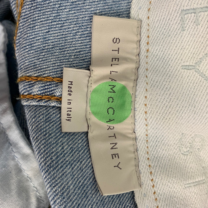 STELLA McCARTNEY Size 27 Light Blue Cotton Washed Shorts