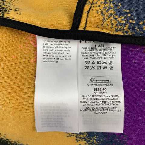 STELLA McCARTNEY Size 4 Multi-Color Teddy Jacquard Marley Oversize Coat
