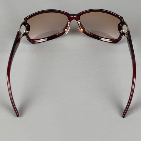 CHRISTIAN DIOR Burgundy Acetate Sunglasses