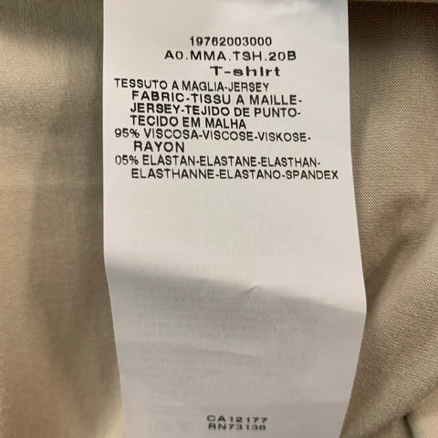 MAX MARA Size M Beige Viscose Elastine Solid T-Shirt