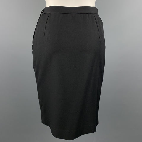 GIORGIO ARMANI Taille 8 Jupe crayon en sergé noir