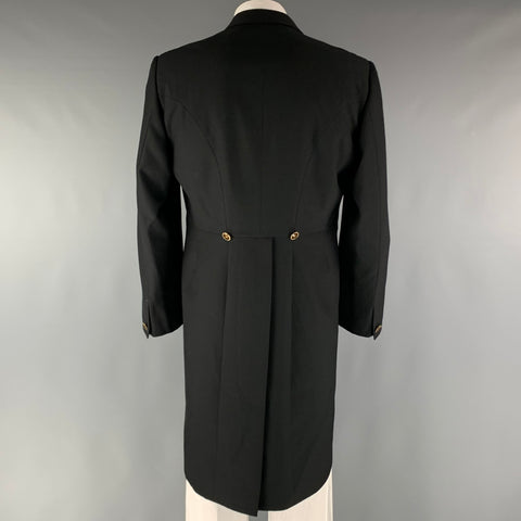GIANNI VERSACE Chest Size 42 Black Wool Blend Tails Sport Coat