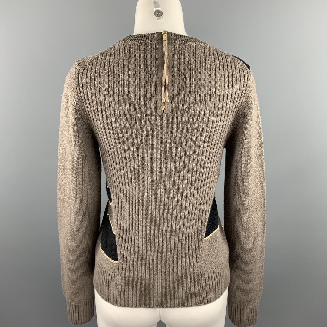 MARC by MARC JACOBS Size L Taupe Knitted Merino Wool Sweater