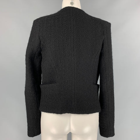 AMERICAN RETRO Eileen Size 0 Black Boucle Wool / Polyester Double Layer Jacket