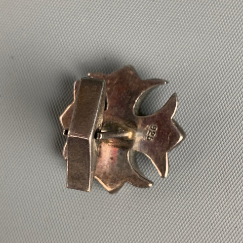 VINTAGE Silver Black Sterling Silver Cuff Links