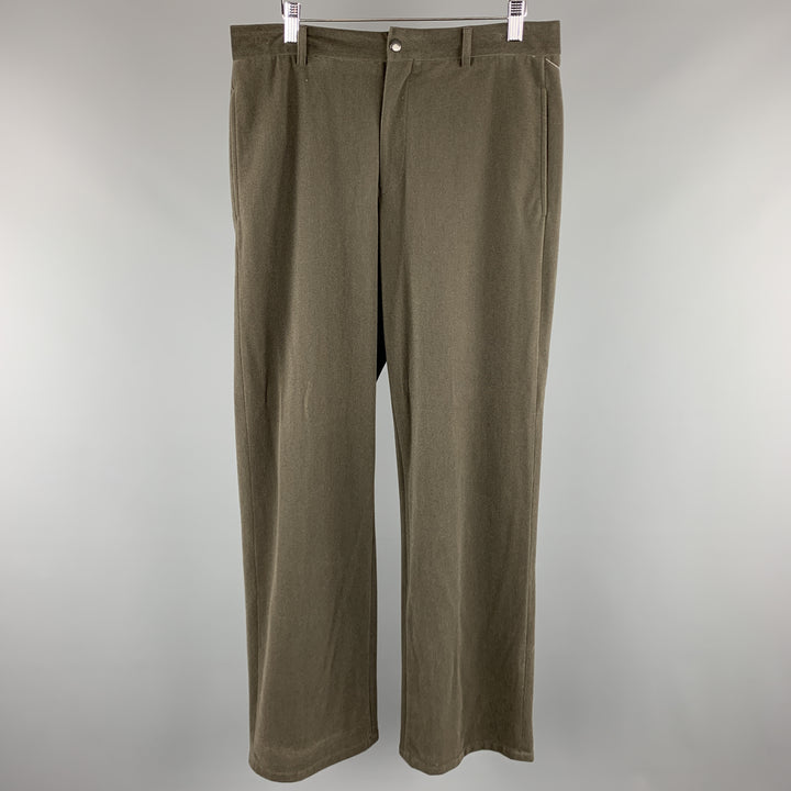 ARMANI COLLEZIONI Size 32 x 34 Slate Textured Polyester Dress Pants