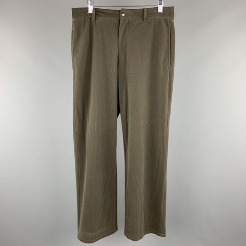 ARMANI COLLEZIONI Taille 32 x 34 Pantalon habillé en polyester texturé ardoise