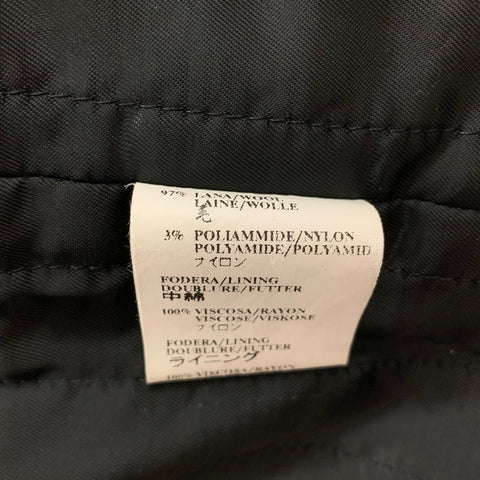 CoSTUME NATIONAL Size 2 Black Wool Polyamide Textured Notch Lapel Coat