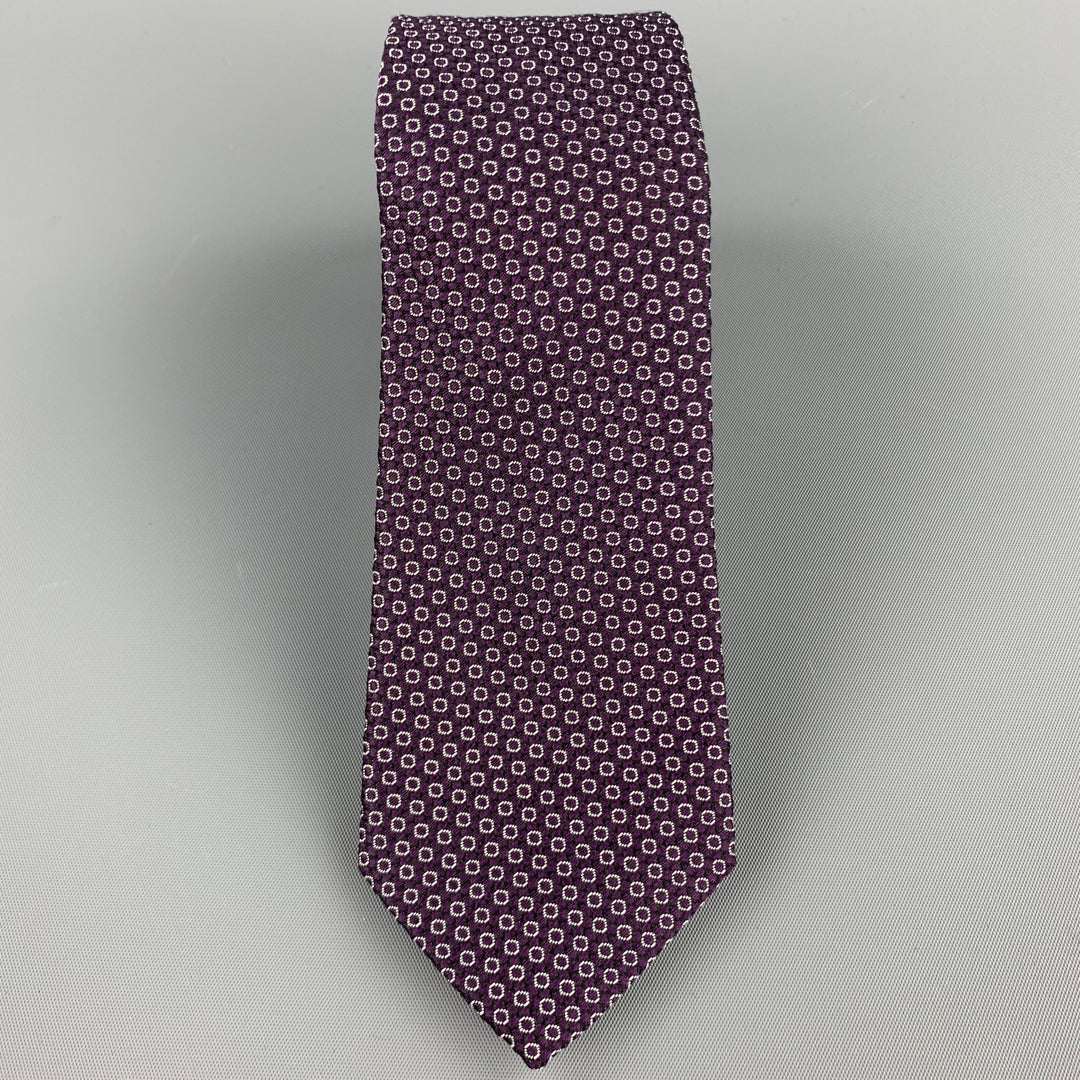 PAUL SMITH Purple Dot Silk Tie