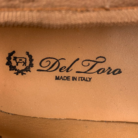 DEL TORO Size 10 Brown Suede Slip On Loafers