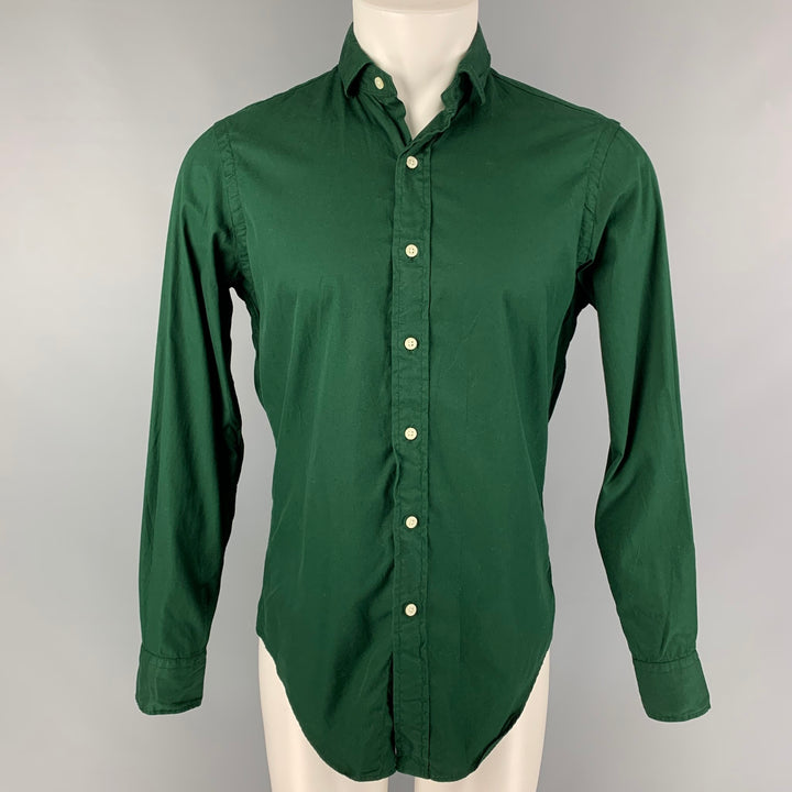 POLO by RALPH LAUREN Size S Forest Green Cotton Button Up Long Sleeve Shirt