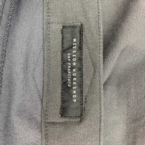 MISSION WORKSHOP Size 33 Charcoal Cotton Blend Zip Fly Jeans