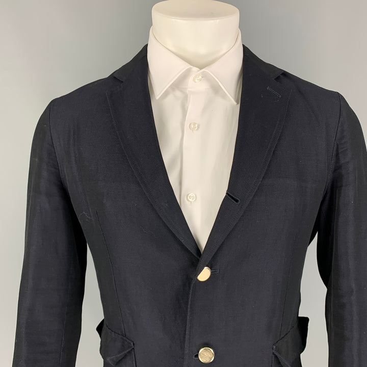 BAND OF OUTSIDERS Size 40 Navy Cotton / Linen Sport Coat